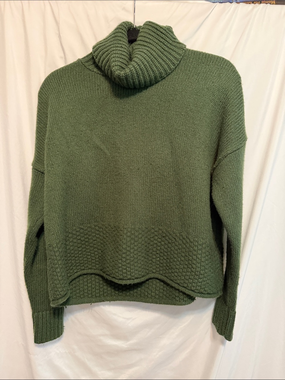 Madewell Olive Green Chunky Turtleneck Sweater